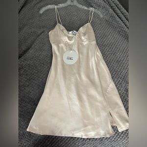 Princess Polly new with tags champagne star gaze mini dress size 6